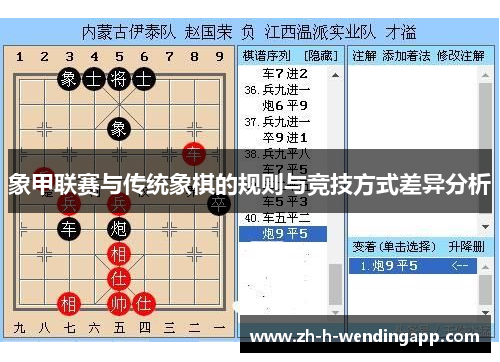 象甲联赛与传统象棋的规则与竞技方式差异分析 象甲联赛与传统象棋的规则与竞技方式差异分析