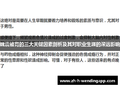 魏震被罚的三大关键因素剖析及其对职业生涯的深远影响 魏震被罚的三大关键因素剖析及其对职业生涯的深远影响